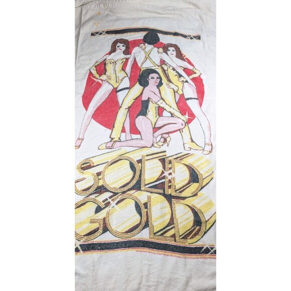 vtg Franco Solid Gold Dancers TV Series Beach Towel 1980s 55.5"x27. 5" READ - Picture 2 of 14